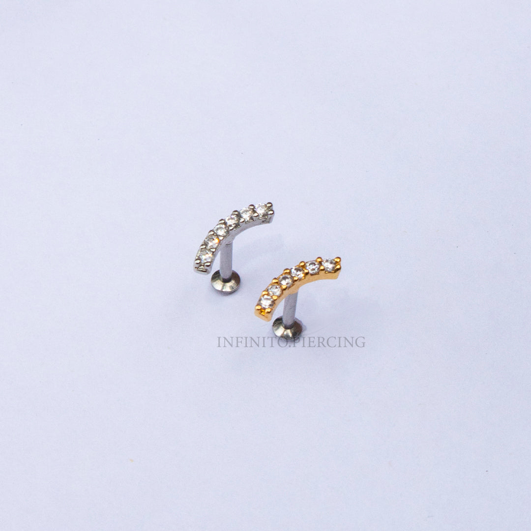 LABRET CLUSTER ZIRCONIAS ACERO