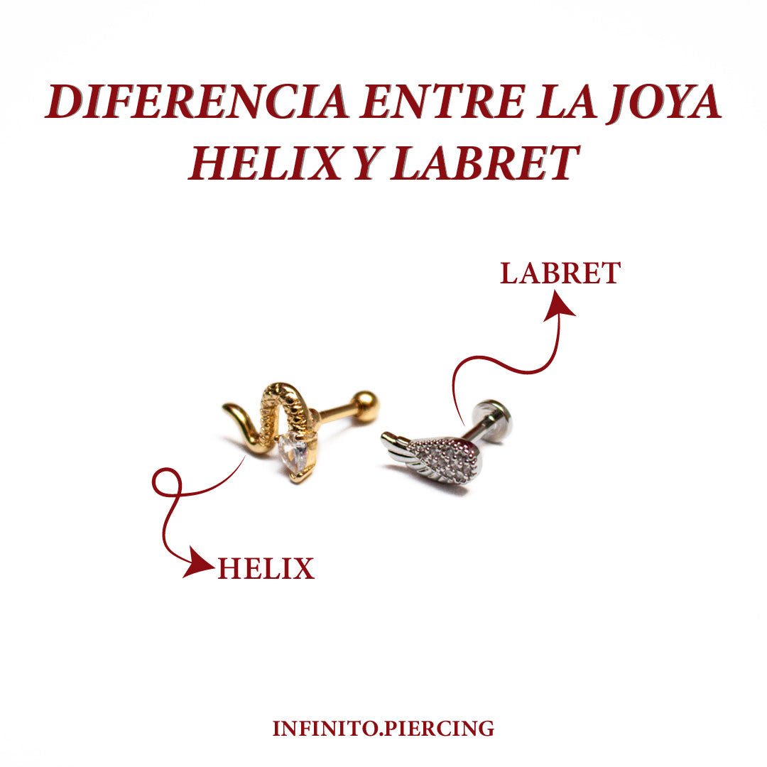 Diferencia entre la joya helix y labret