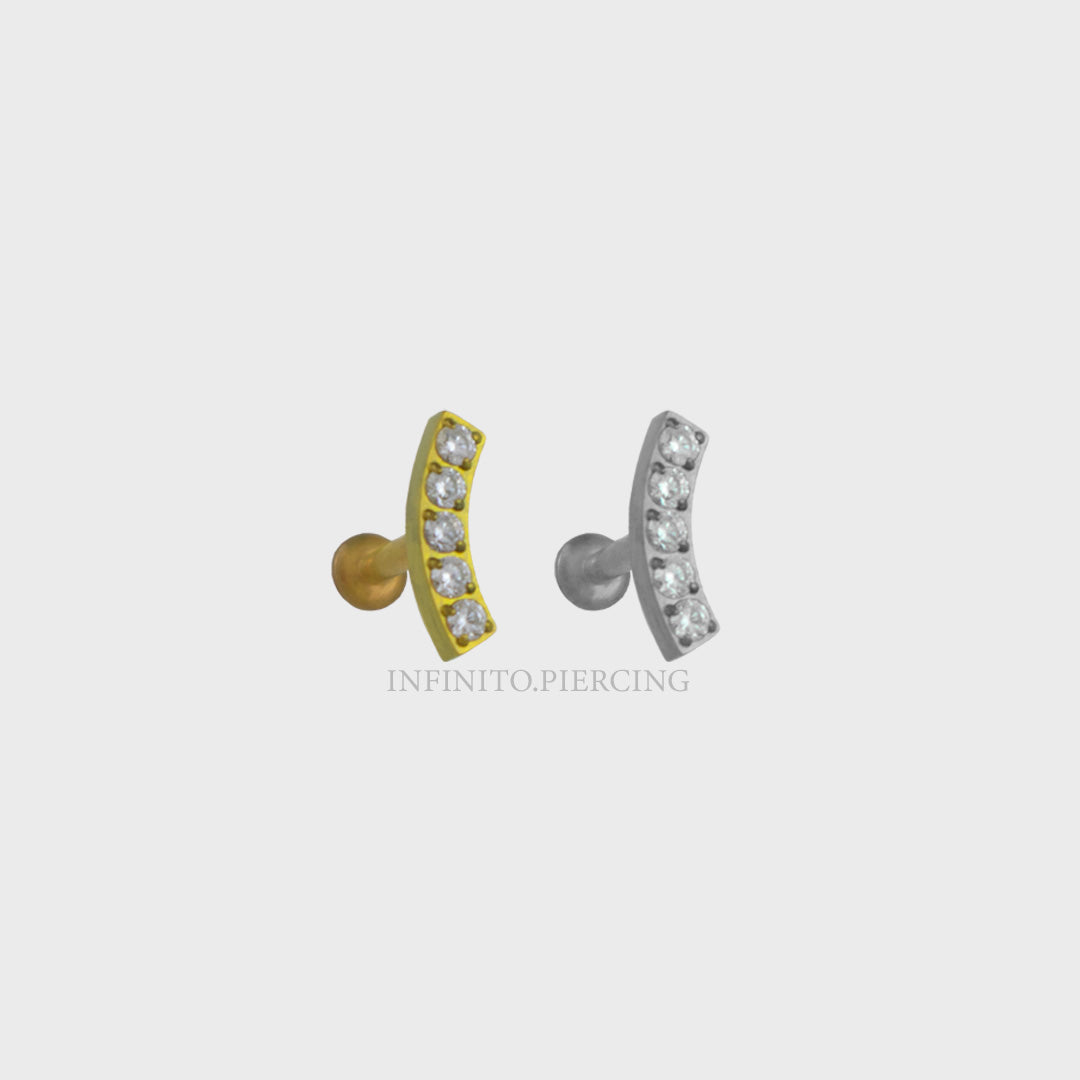 LABRET CLUSTER ELIPSE TITANIO
