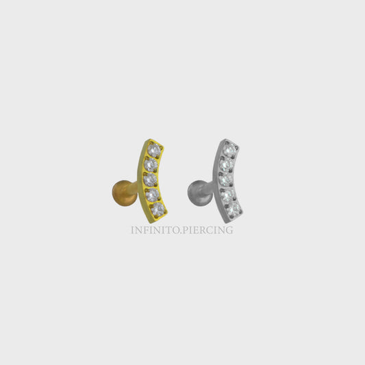 LABRET CLUSTER ELIPSE TITANIO