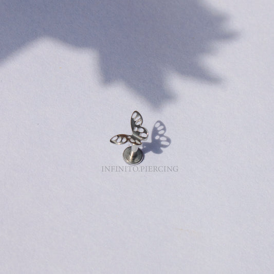 LABRET MARIPOSA TITANIO