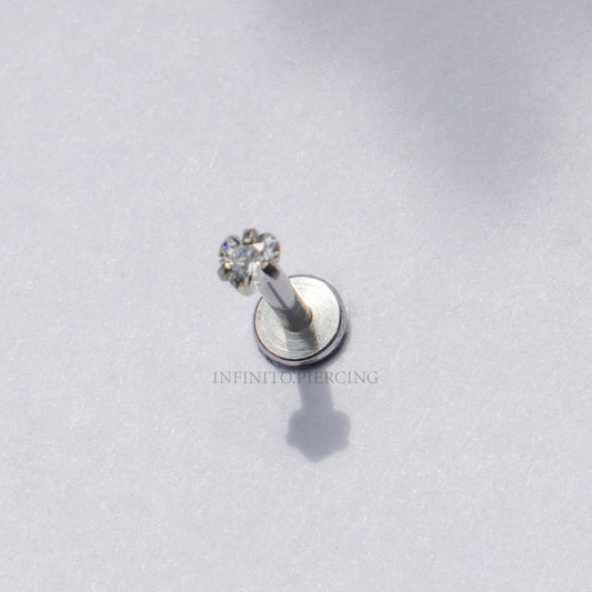 LABRET MINI CORAZÓN ZIRCONIA TITANIO