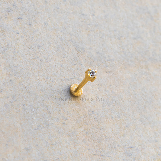 LABRET DIAMANTE 2MM ORO 18K