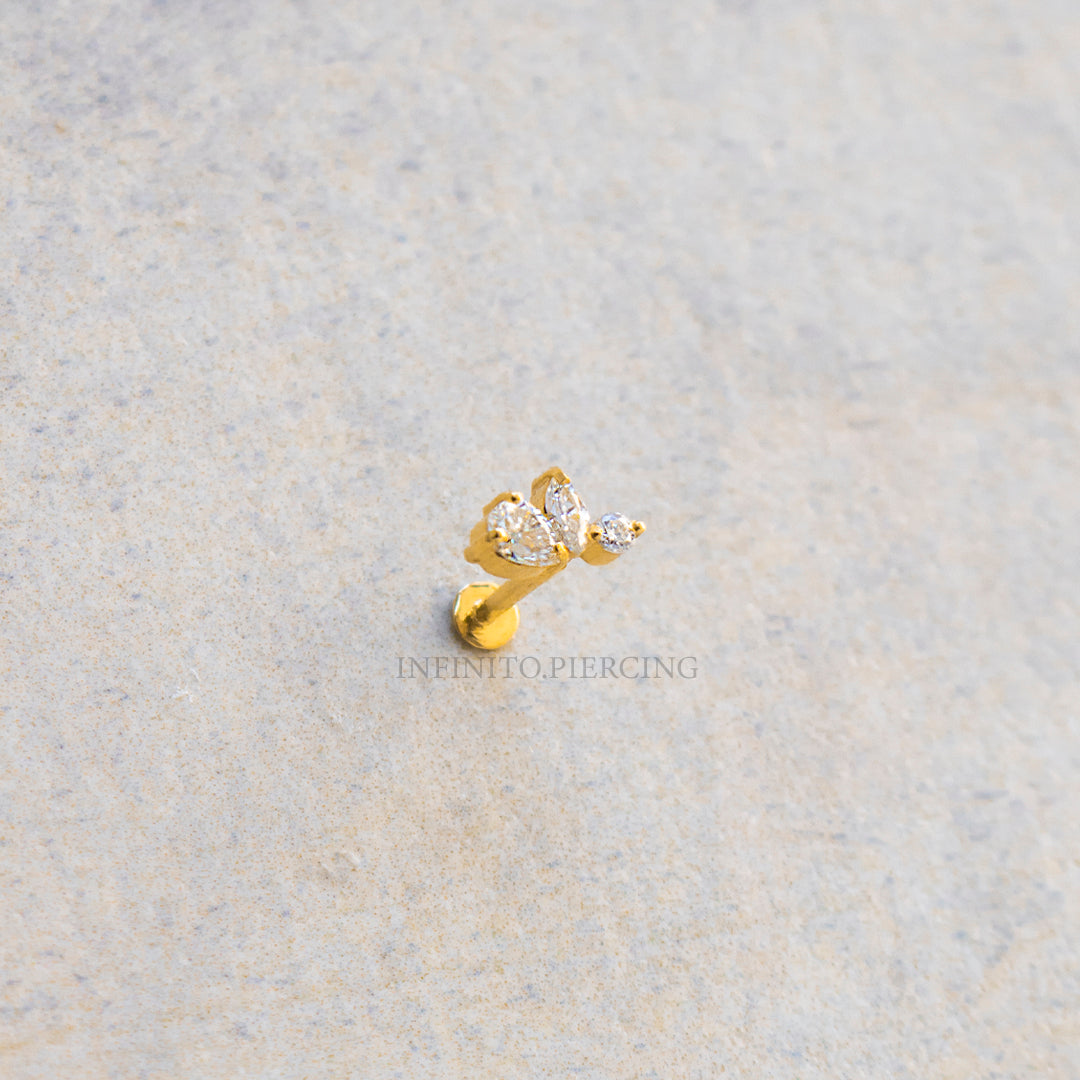 LABRET ANY MOISSANITA ORO 18K