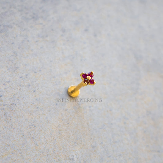 LABRET RUBÍ ORO 18K