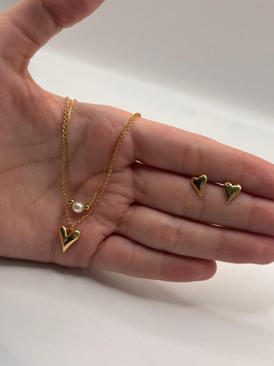 JUEGO CORAZÓN PERLA RODIO