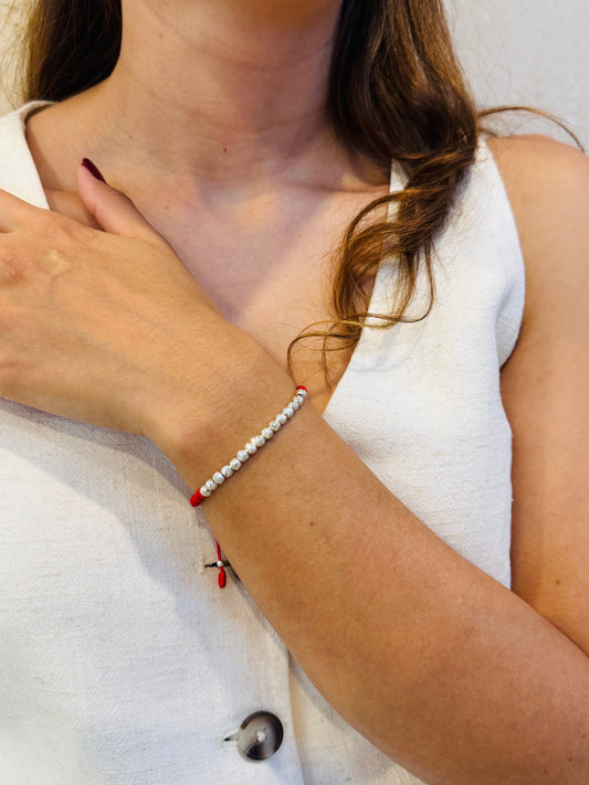 PULSERA TEJIDA PLATA