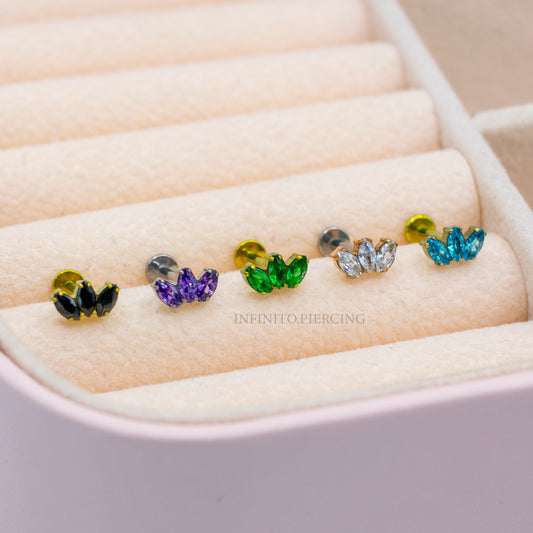 LABRET MARQUISE ZIRCONIA TITANIO