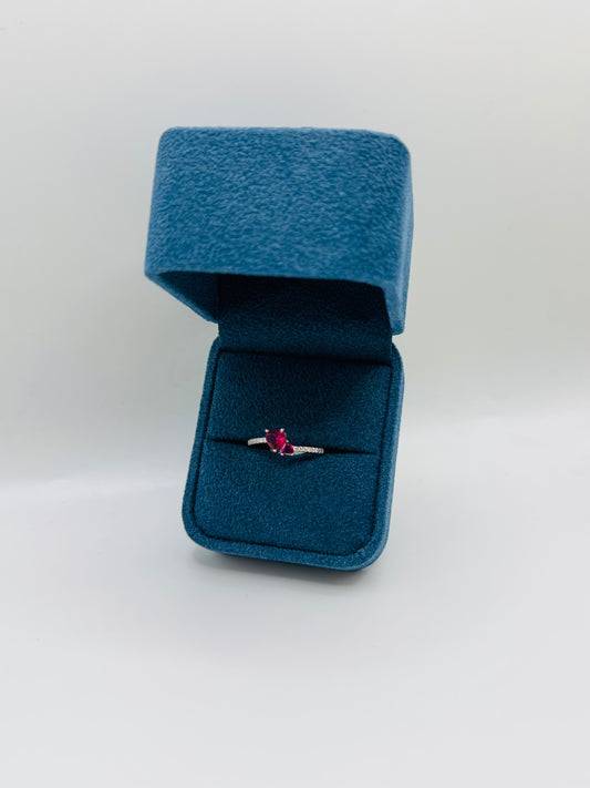ANILLO CORAZONES PLATA