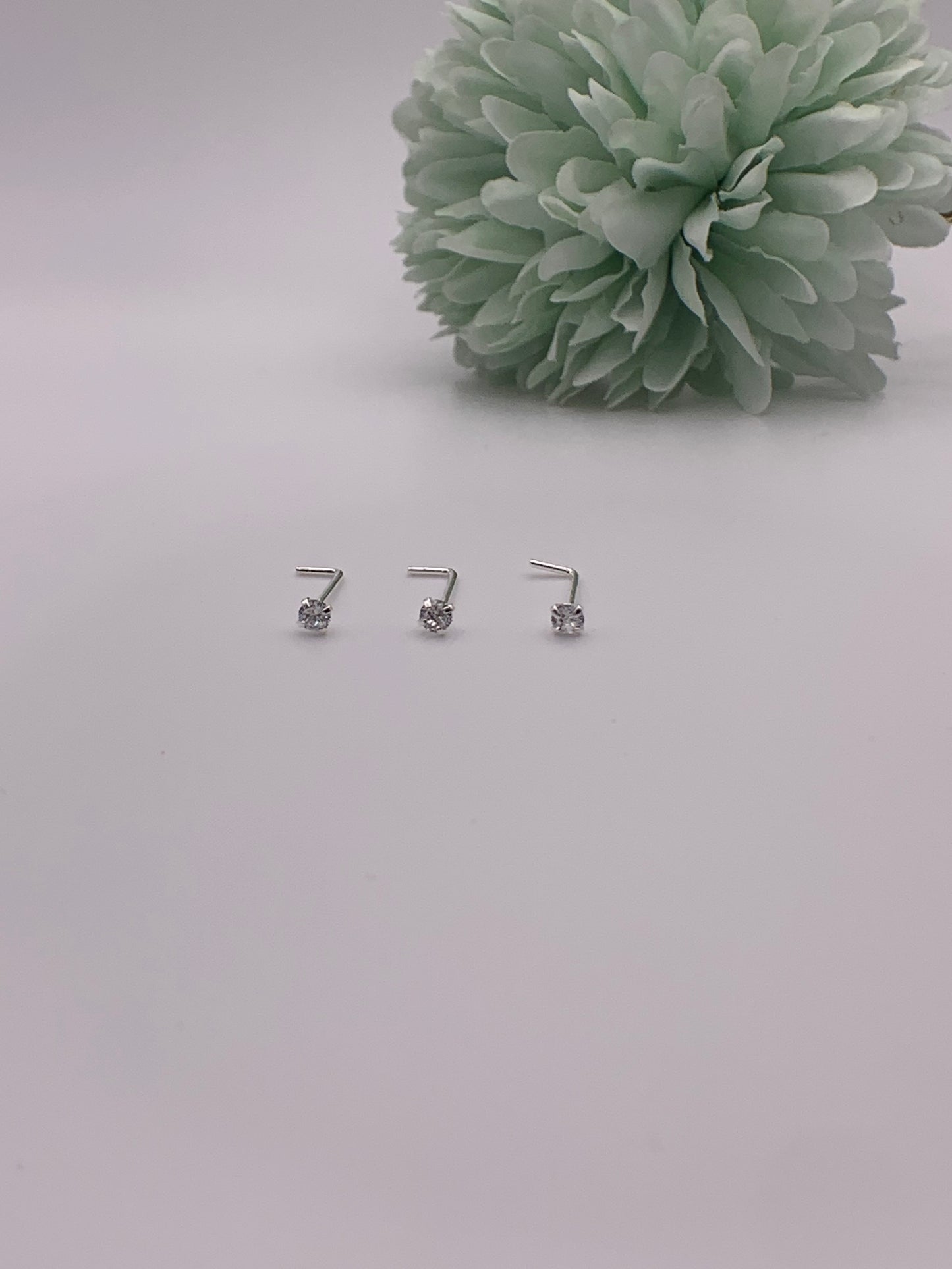 CHISPA ZIRCON NOSTRIL PLATA L