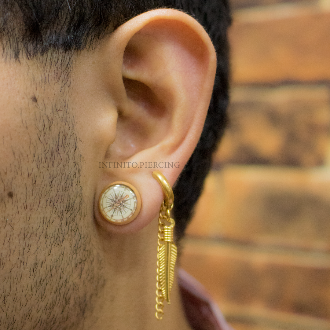 SOLITARIO PLUMA CADENA ACERO